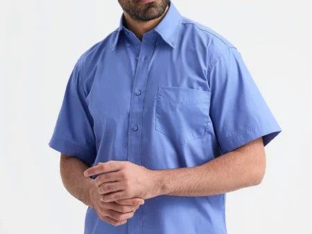 Mens Pinpoint Oxford Half Sleeve Shirt