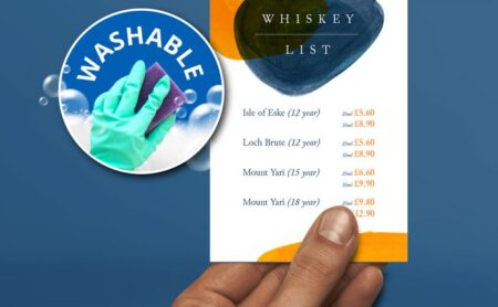 Waterproof Menus