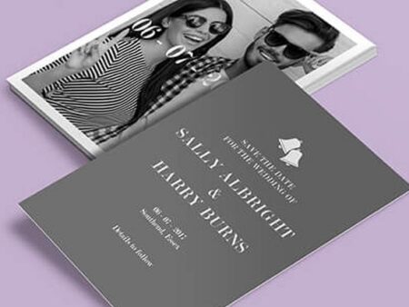 Matt Laminated Save The Date Cards
