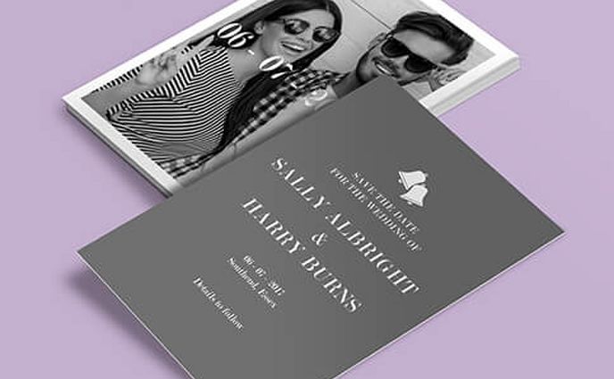 Matt Laminated Save The Date Cards